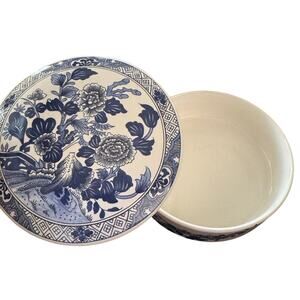 Tiffany & Co Peony Trinket Dish With Lid Porcelain